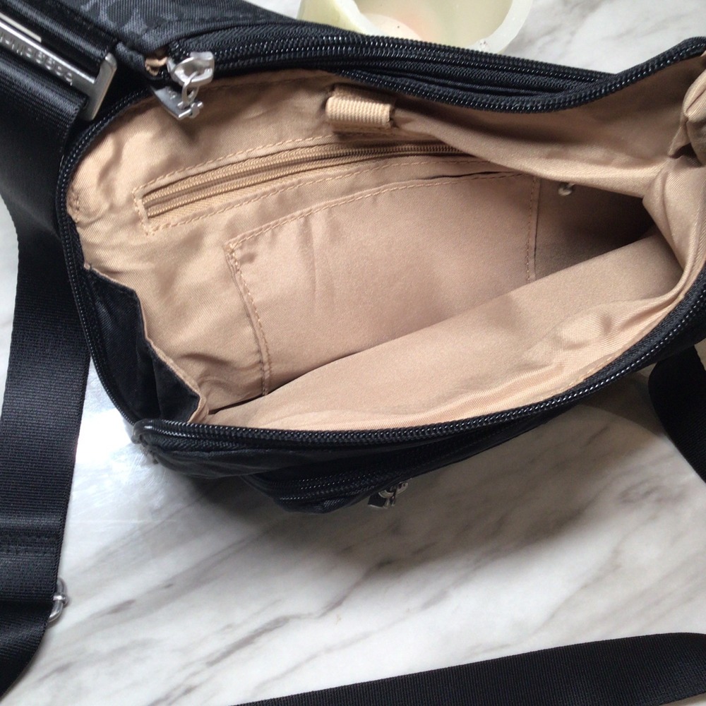 Black Baggalini Crossover with Zippers and Magnetic Closure Leopard Print - Picture 6 of 16